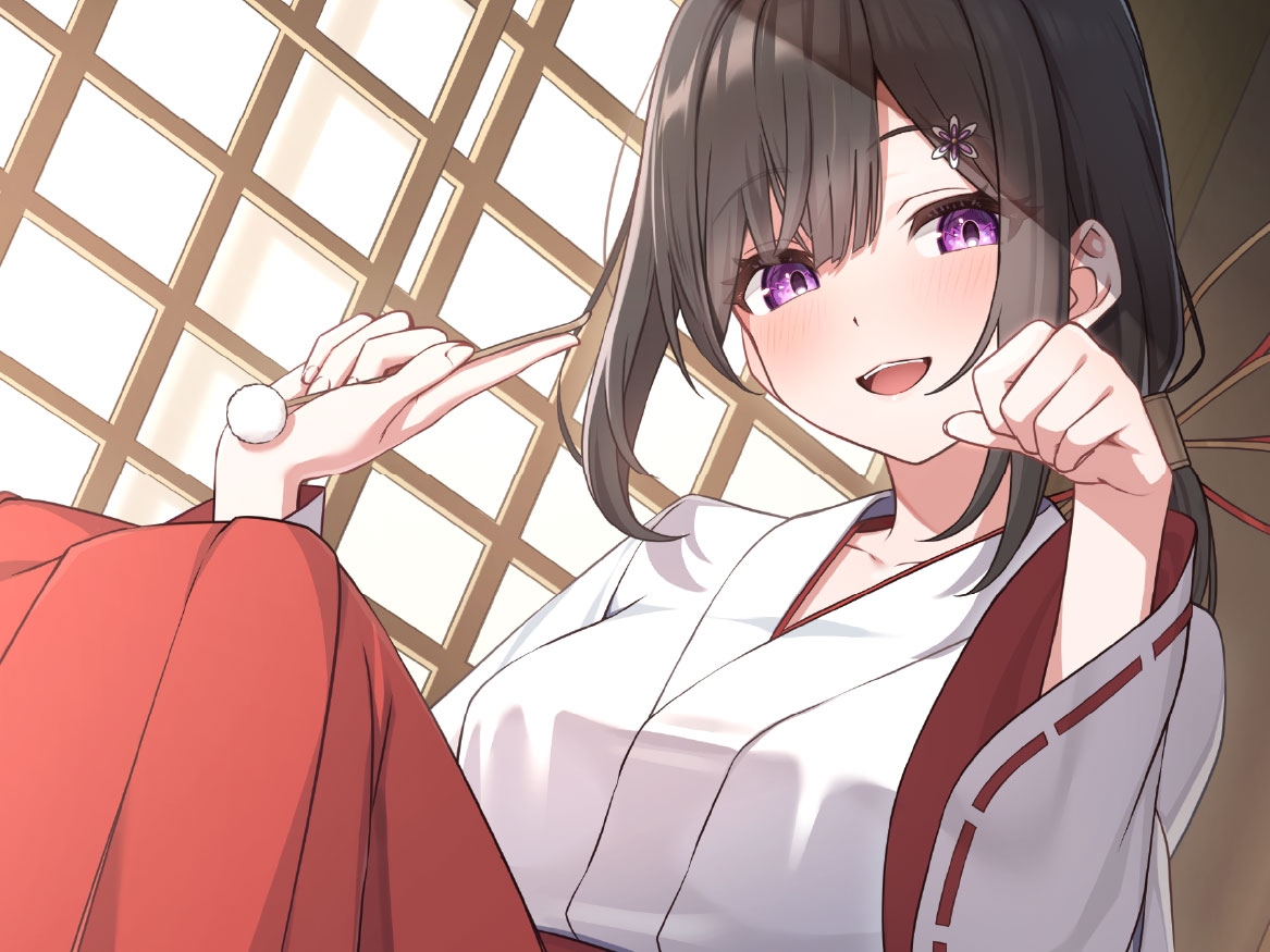 【CV.茅野愛衣】巫女さんと、安らぎの時間。【耳かき・シャンプー・猫語】～『やがて散りゆく鏡の花へ』ASMR吉積舞編2～ 画像1