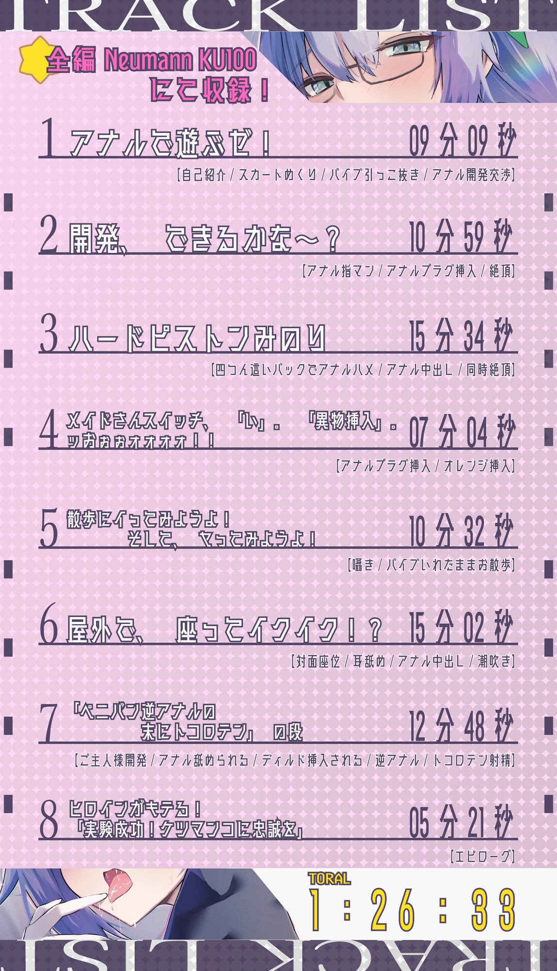 ✅5大特典付き♡✅【CV.星野天❌1時間26分】アナルおかすべし！！～メイドインお尻決壊戦線～【メイド×アナル特化×KU100】 画像5