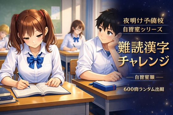 夜明け予備校 自習室 難読漢字クイズ【600問収録】