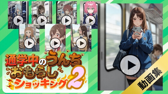 【音声付き動画】通学中のうんちおもらしショッキング2