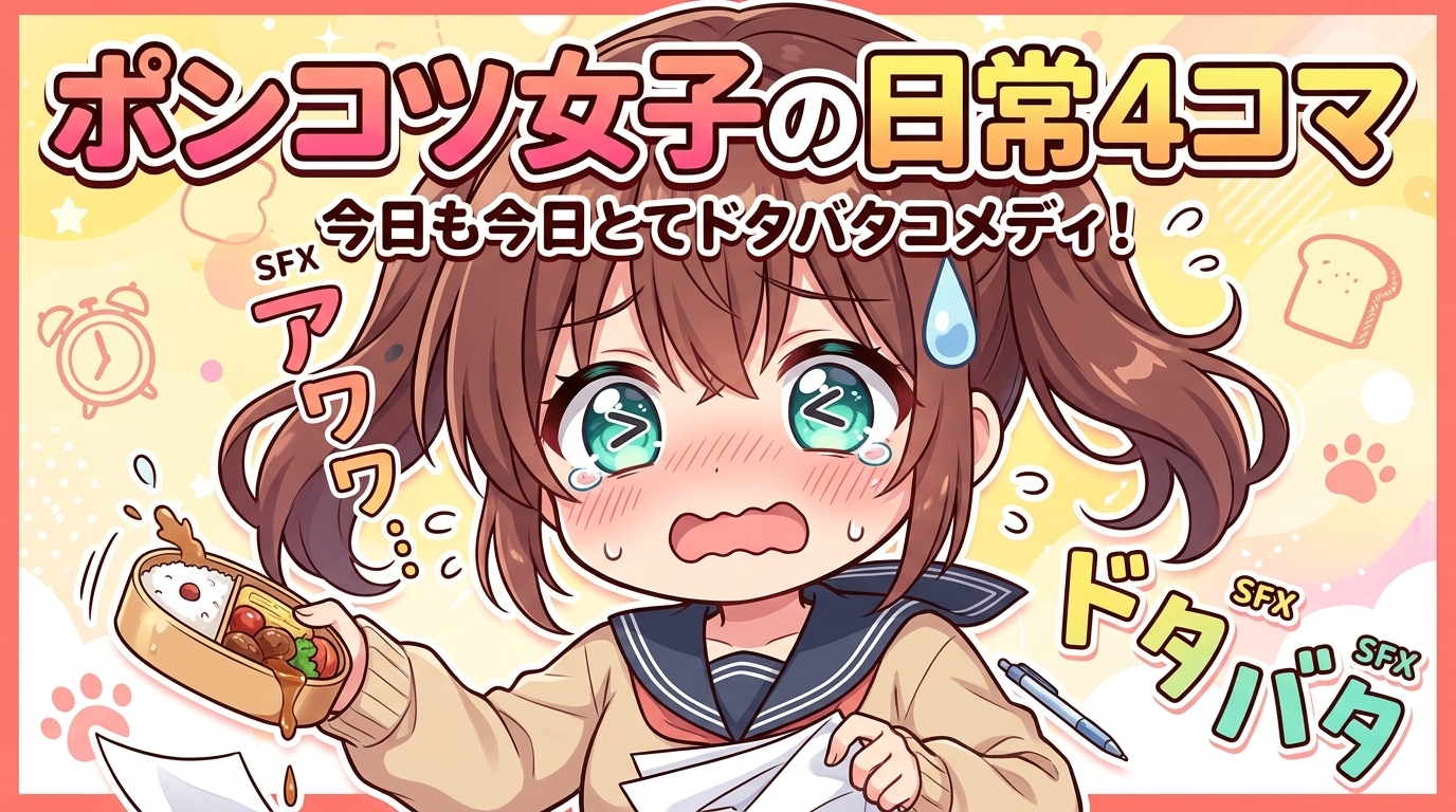 ポンコツ女子の日常4コマ サンプル 1/7