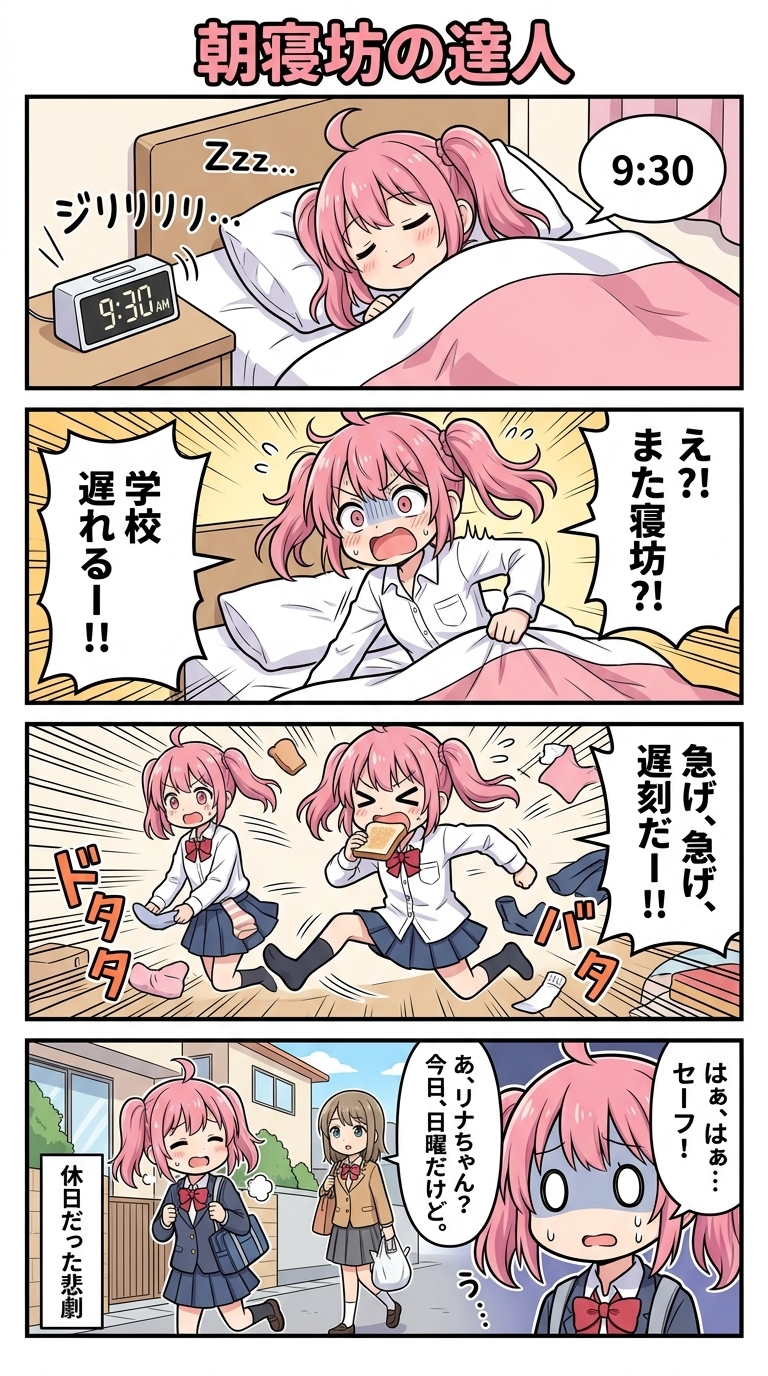 ポンコツ女子の日常4コマ サンプル 2/7