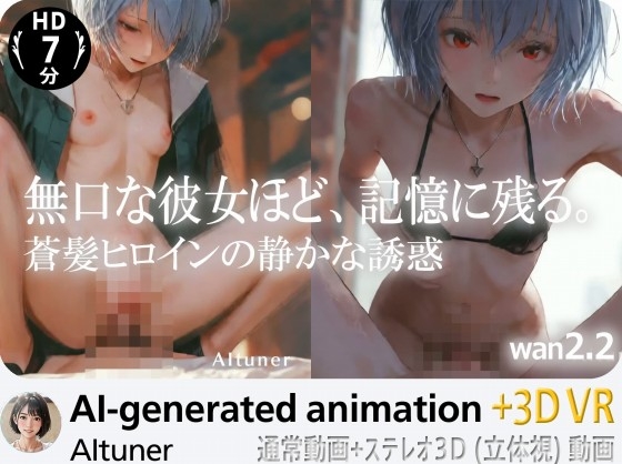 [7分HD]無口な彼女ほど、記憶に残る。― 蒼髪ヒロインの静かな誘惑