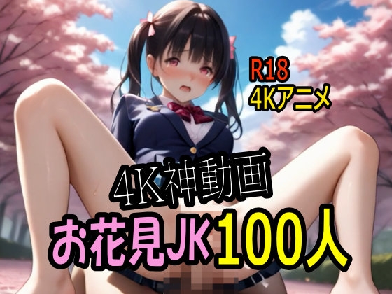 【4K AI ASMR Video】お花見天国・花よりマ〇コ!JK100人花びら大回転 !