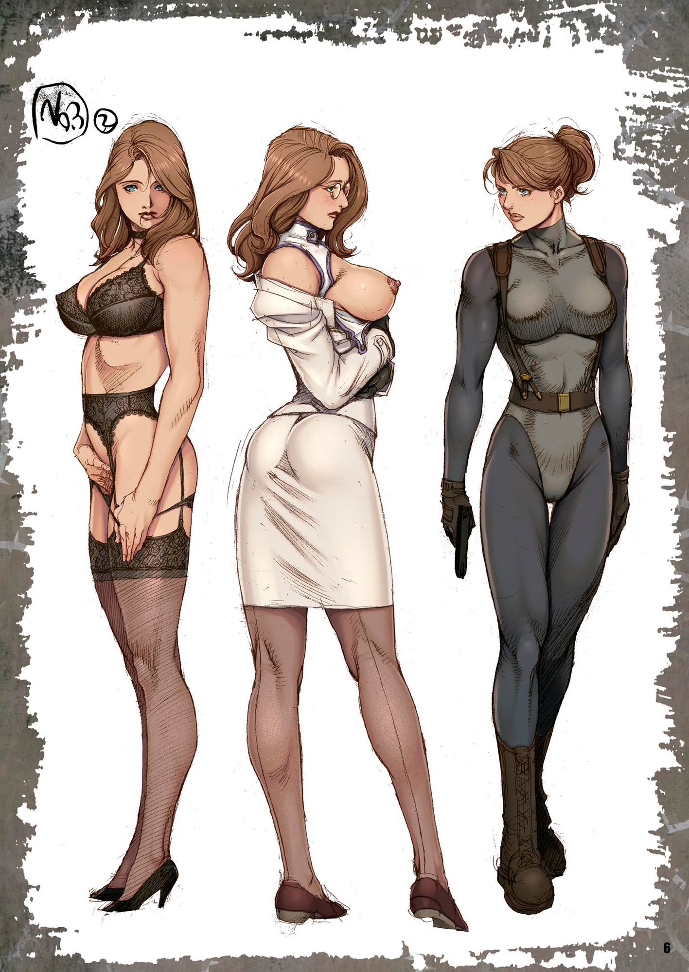 軍嬢色～女軍人ラフ画集～ 画像2