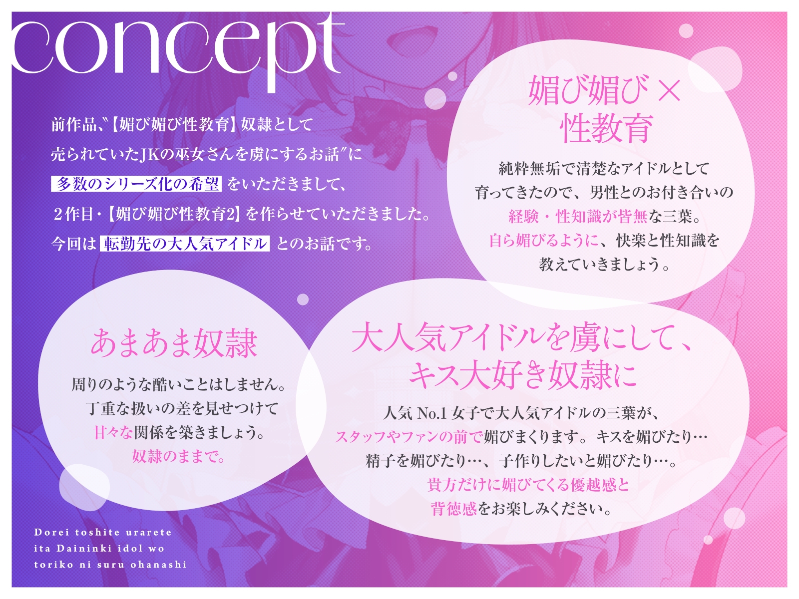 【媚び媚び性教育2】奴○として売られていた大人気アイドルを虜にするお話【キス大好き奴○】 画像4