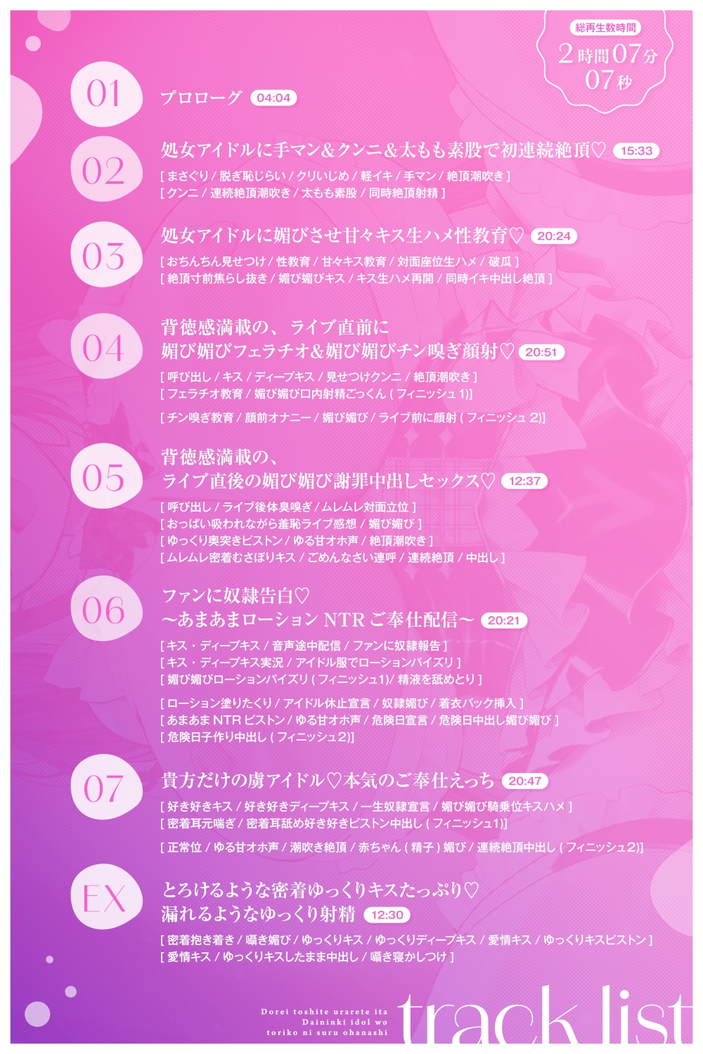 【媚び媚び性教育2】奴○として売られていた大人気アイドルを虜にするお話【キス大好き奴○】 画像6