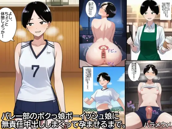 バレー部のボクっ娘ボーイッシュ娘に無責任中出ししまくって孕ませるまで。 ジャケット画像
