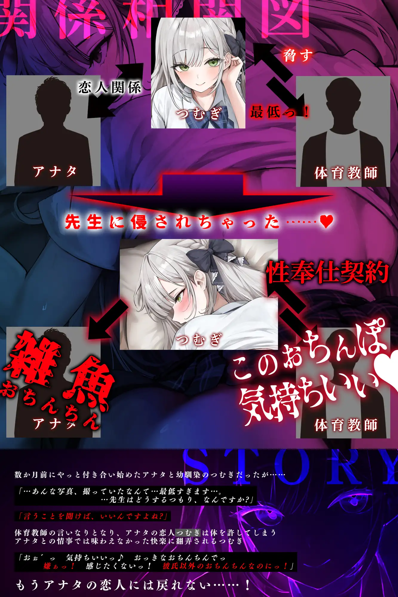 幼馴染カノジョJKの寝取られ報告 汚喘ぎ