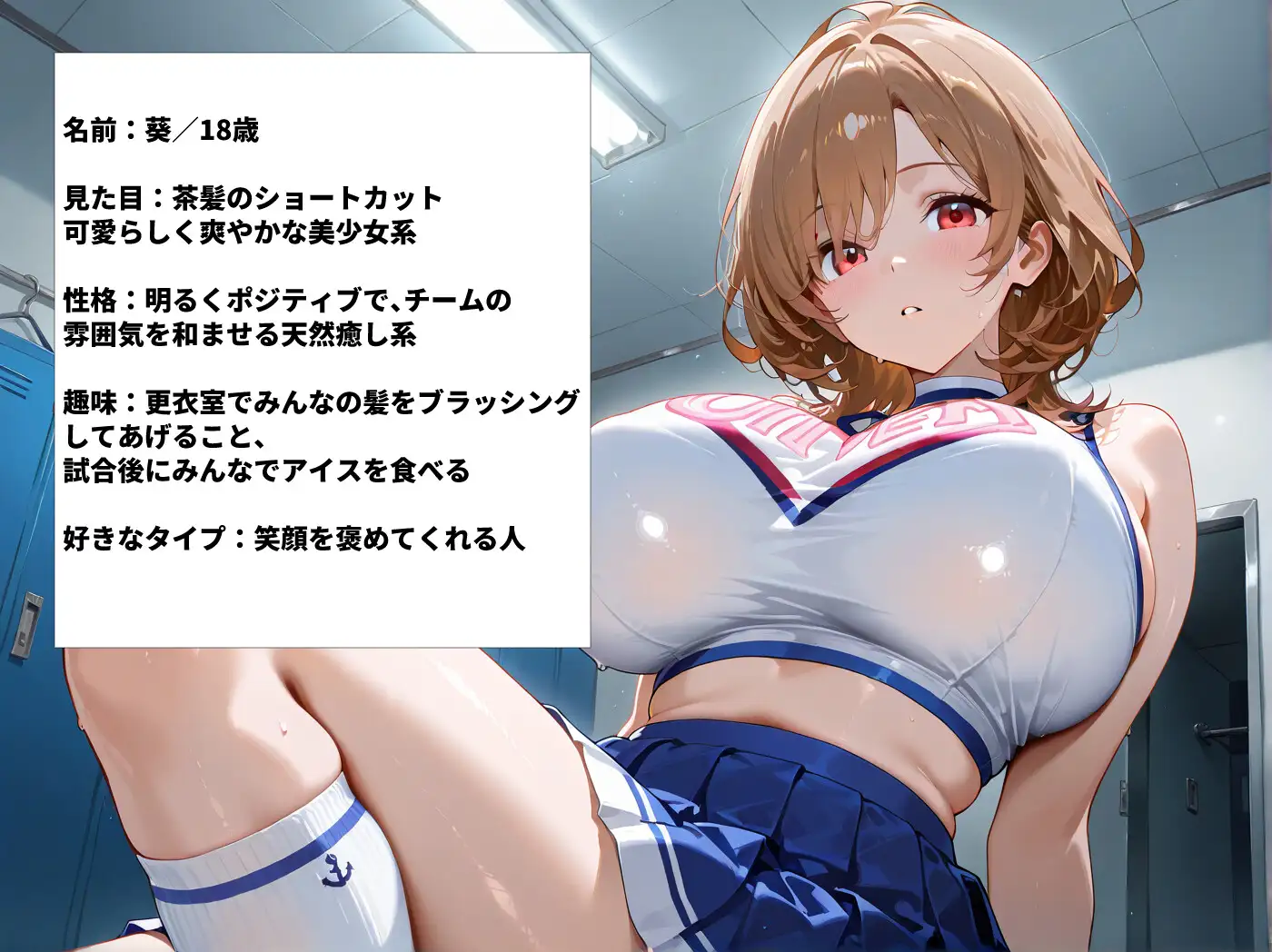 巨乳チアガール部員3人とあまあまなラブラブセックス サンプル画像 4