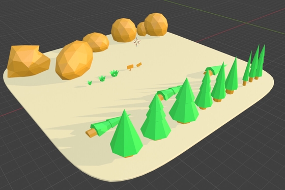 【Low Poly】Nature Asset Pack Vol.1 - Trees, Rocks, and Grass