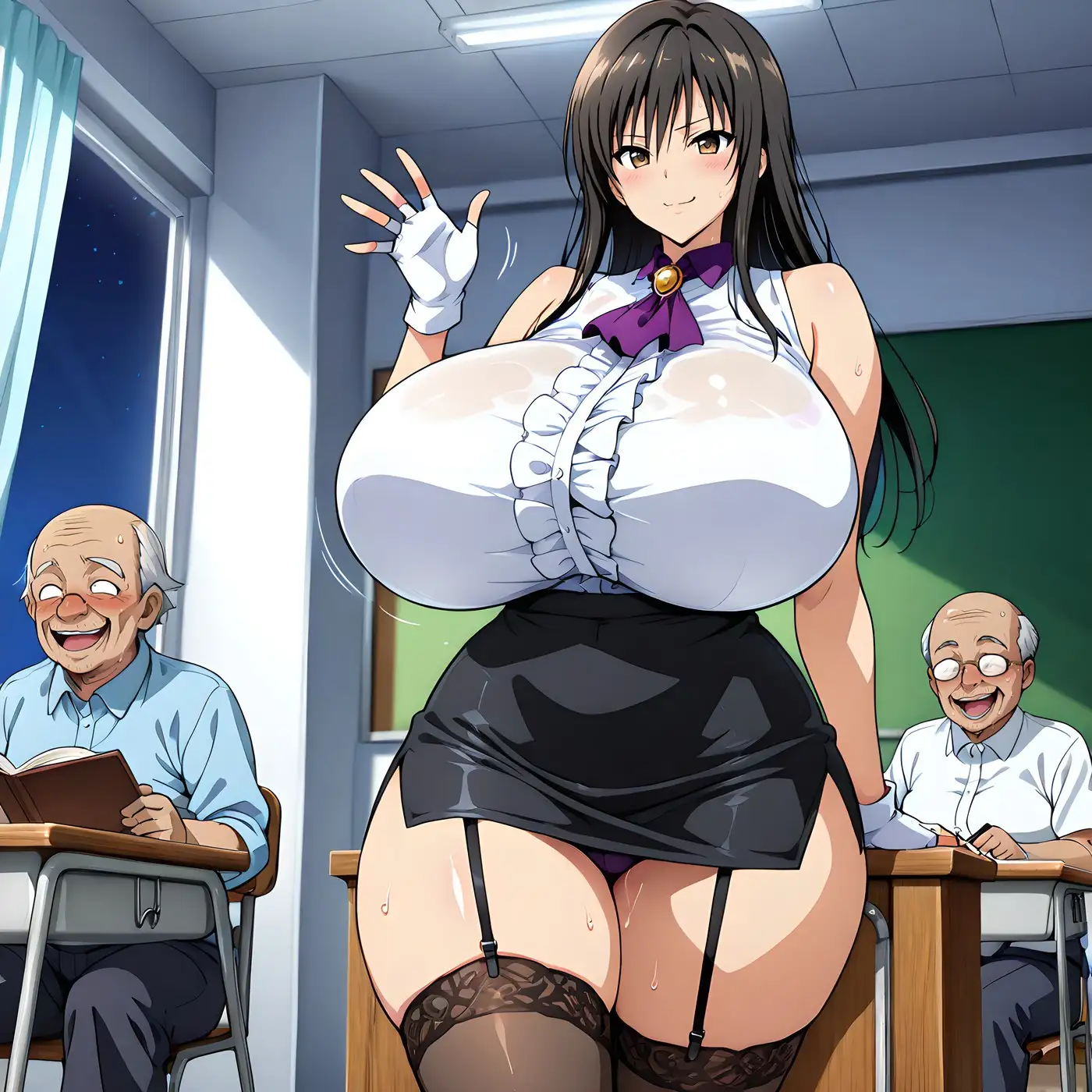 枯れ専爆乳ゆ◯お爺ちゃん達との性活 サンプル画像 6