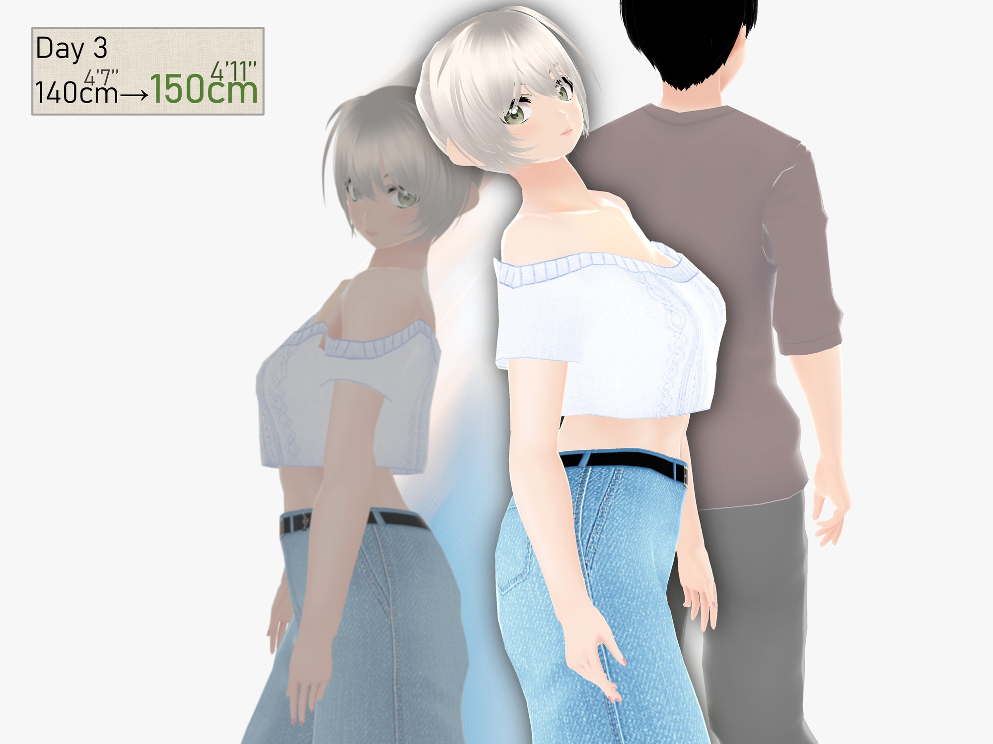 女子だけデカく 男子を追い抜く 成長音～測定バー編～ 画像7