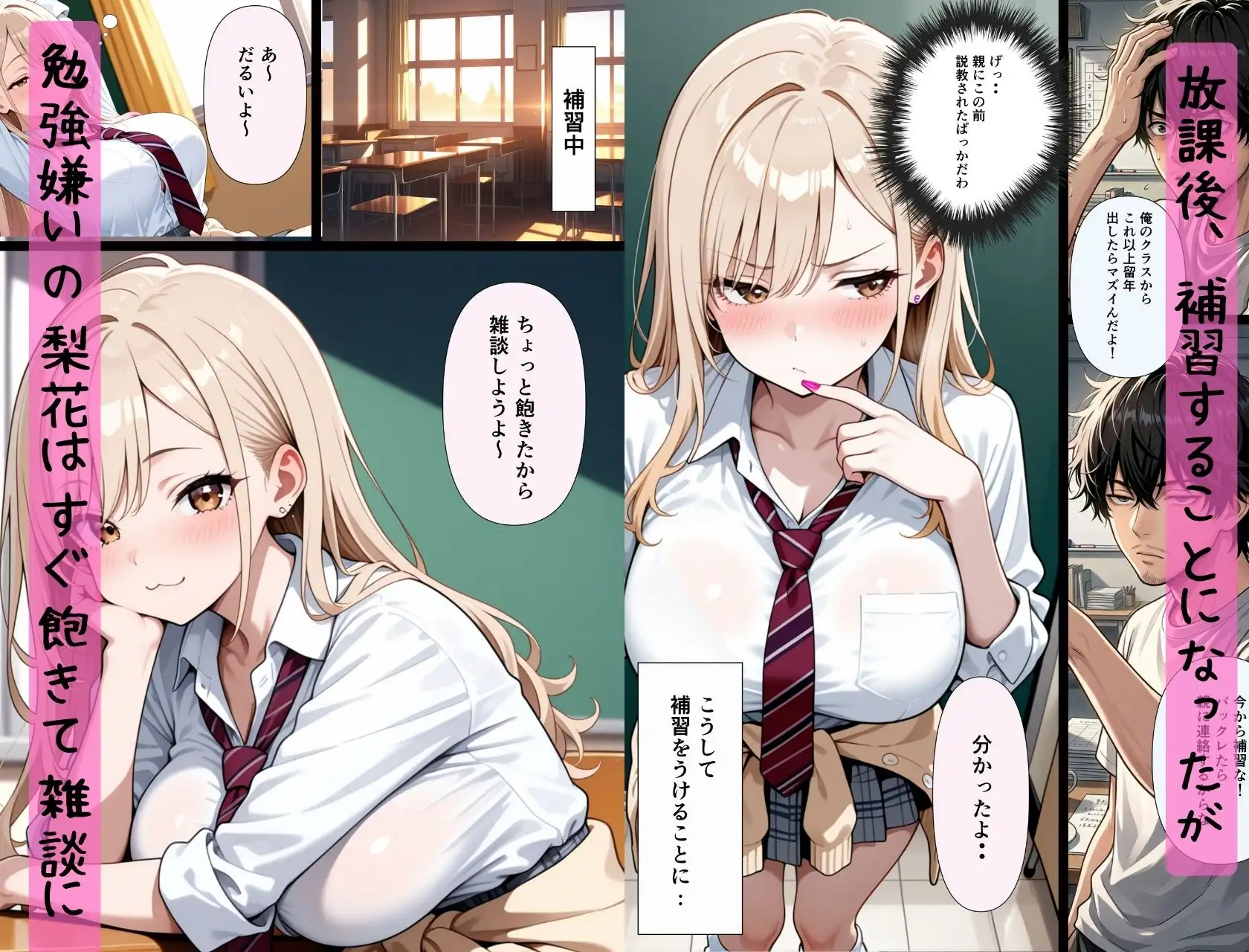 成績超悪の生意気ギャルは実は処女。放課後の補習で担任に「えっち教えて？」とおねだりし、完堕ちする話。 サンプル画像 2
