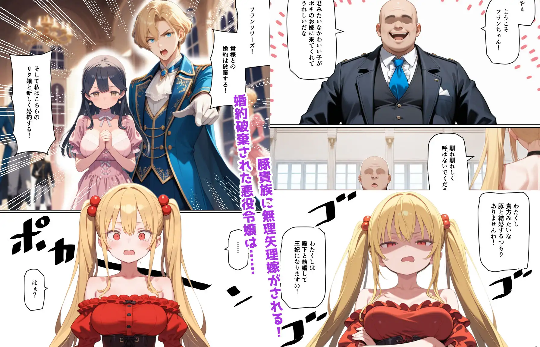 婚約破棄された悪役令嬢が豚貴族に嫁がされて来たので堕とす。あとヒロインも愛人する。 [ポンチエ] | DLsite - R18