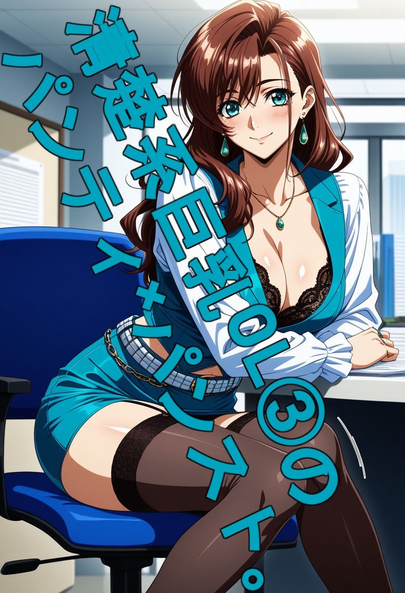 清楚系巨乳OL(3)のパンティ×パンスト。エッチ付き。_1