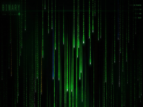 【PCライブ壁紙】バイナリレイン / Binary Rain