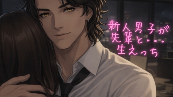 【R18社内えっち】オフィスで会社の先輩に言い寄られ、我慢できない後輩男子-0画像