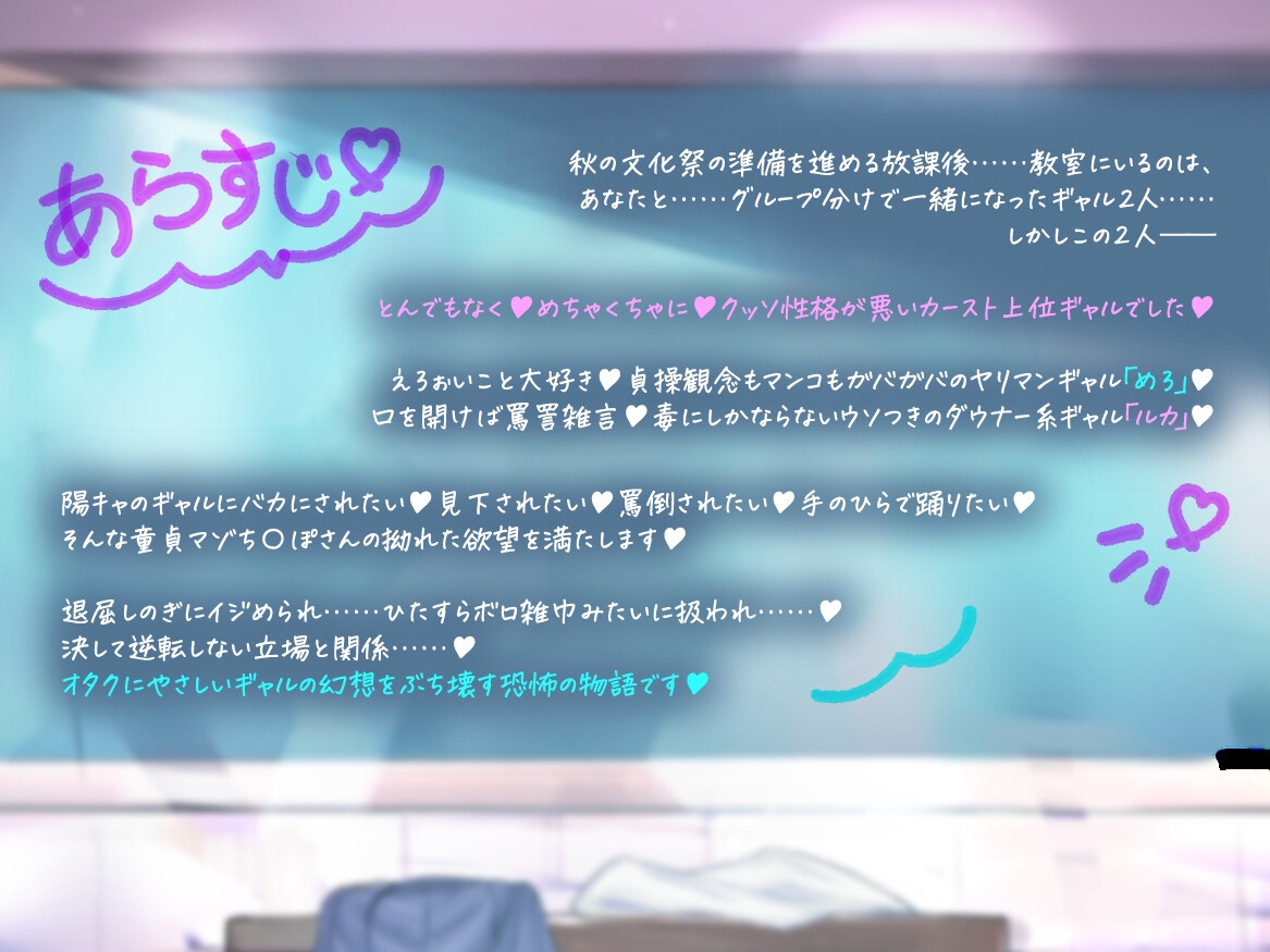 オタクにやさしくないギャル ～自己中&性悪Wギャルにマゾちんぽをイジめられまくる日々～ 画像1