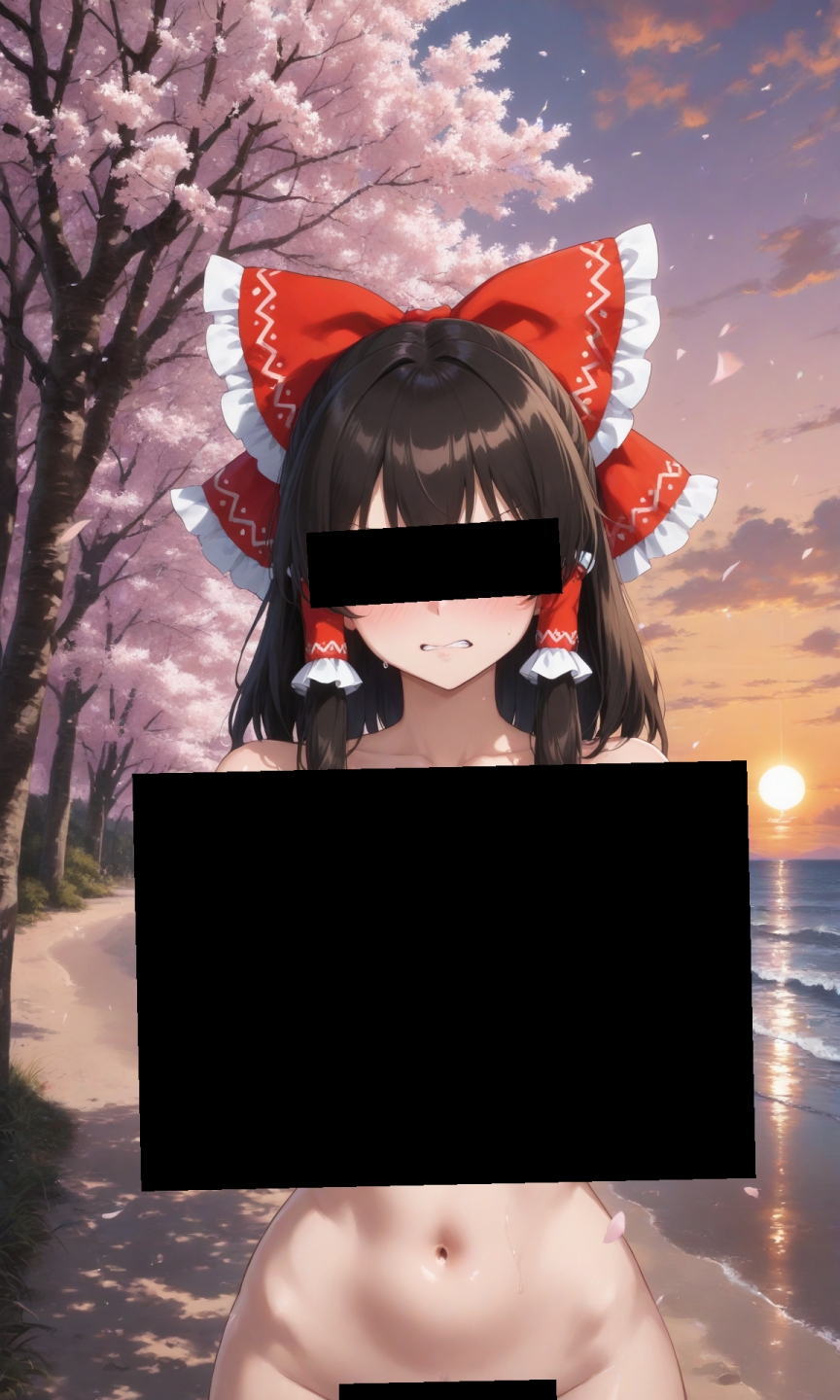 魔理沙は霊夢のえっちな写真を撮りたいようです。vol.26～春の砂嵐の夕方の海編～_1