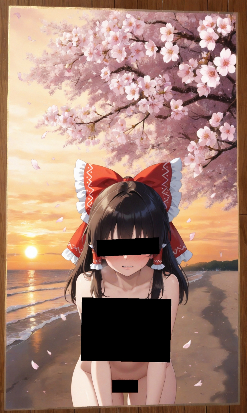 魔理沙は霊夢のえっちな写真を撮りたいようです。vol.26～春の砂嵐の夕方の海編～_3