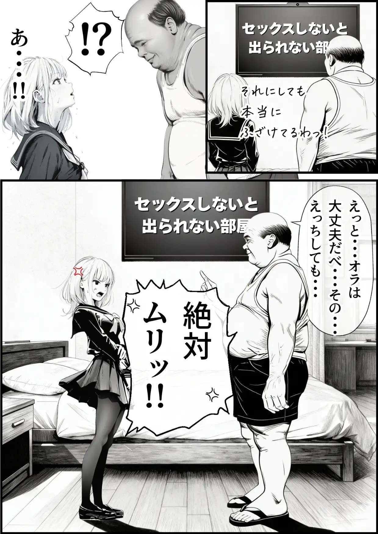 セックスしないと出られない部屋に親友のパパと閉じ込められたんですけど～！？