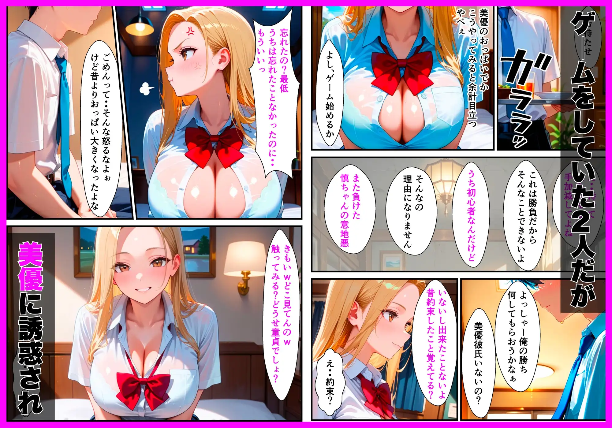 ギャルになって再会した幼馴染に童貞卒業させられて中出しセックスしまくった話 サンプル画像 3