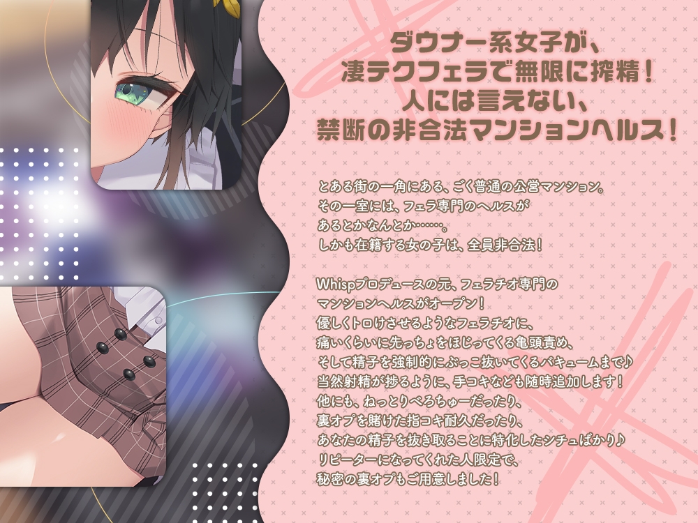 【2026年04月28日迄限定】マンションヘルス『公営住宅✕✕✕301号室』〜亀頭責めからバキュームまで、色んなフェラで無限搾精可能なイリーガル回春♪ 画像2