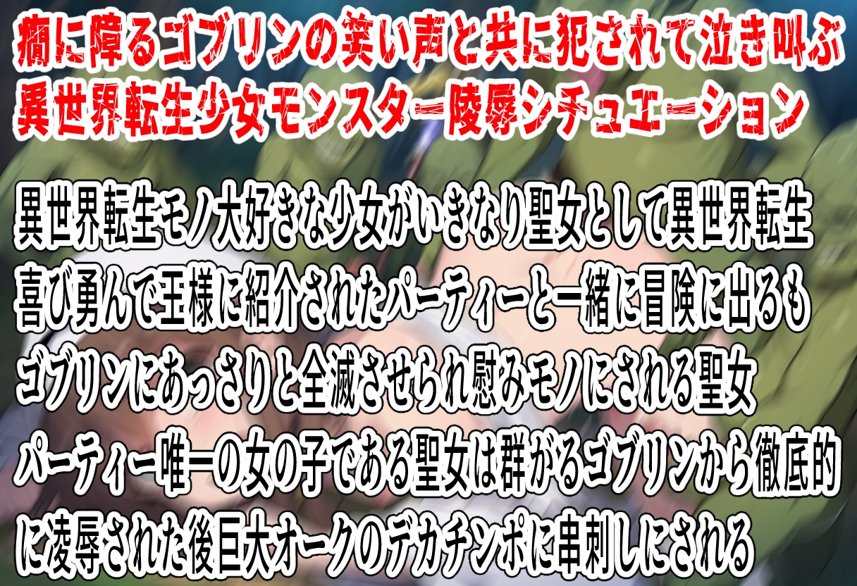(ゴブリン陵○特化)敗北異世界転生〜回復魔法しか使えない聖女はゴブリンに孕み袋にさせられる〜 画像1