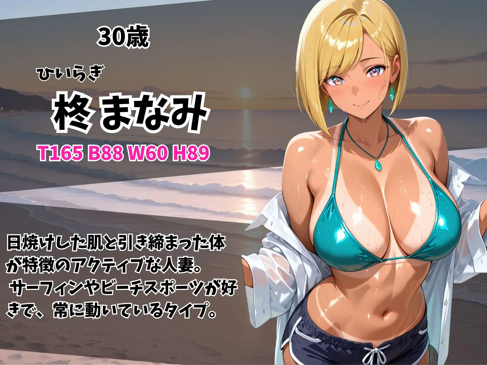 ケツ穴ミセス黒ギャル人妻ビーチ サンプル画像 4