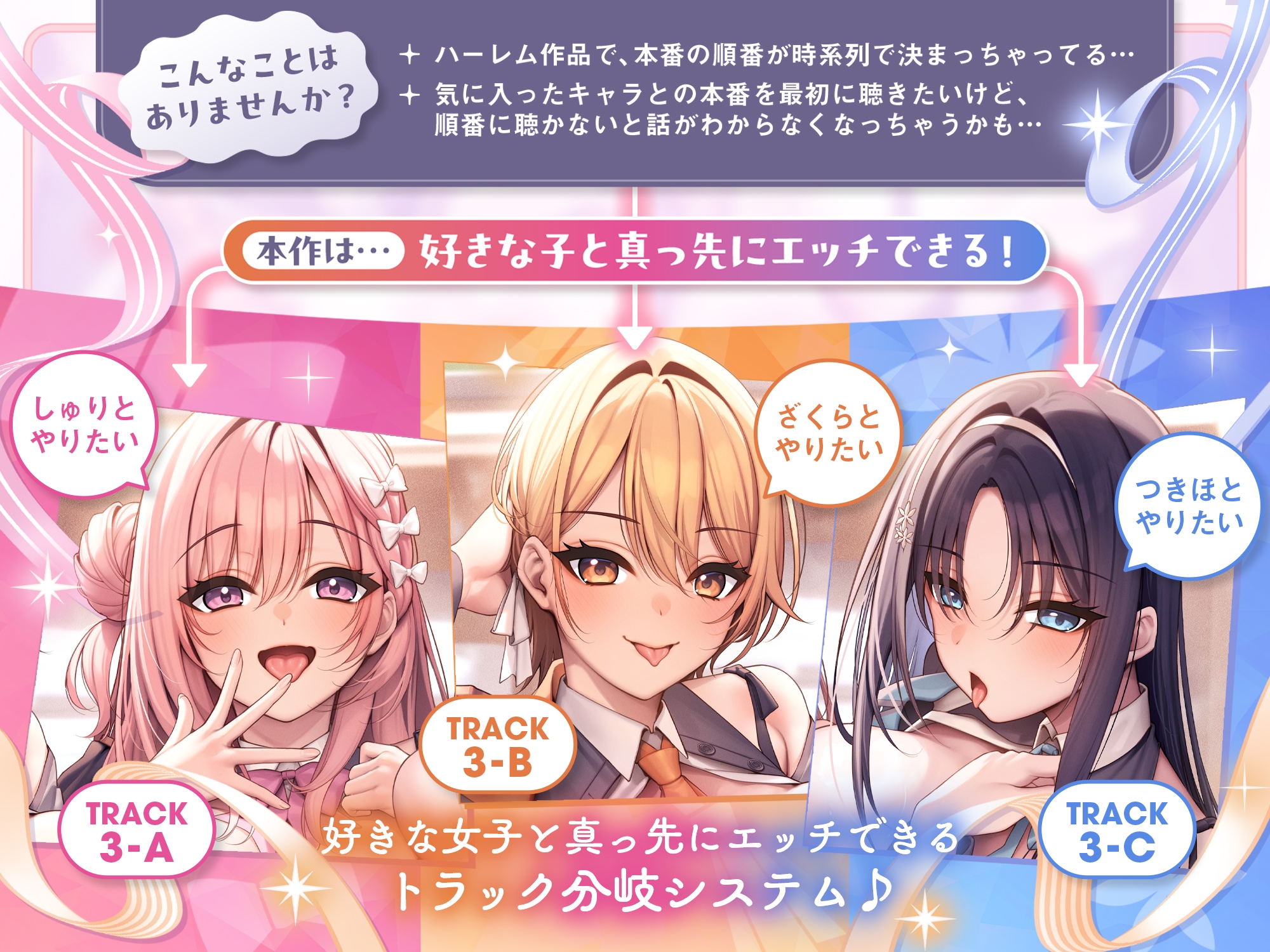 べろちゅー大好きアイドル3人と優越感MAXハーレム4P-かわるがわる濃厚ラブラブべろちゅー&優越感ムクムク実況&好きな子を選んで密着4PべろちゅーナマSEX-【キス特化】 画像2