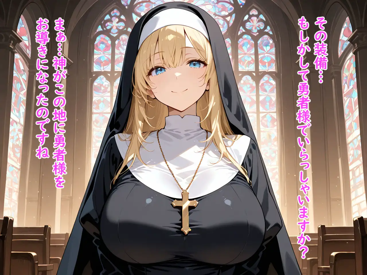 爆乳シスターの聖なるご奉仕 サンプル1