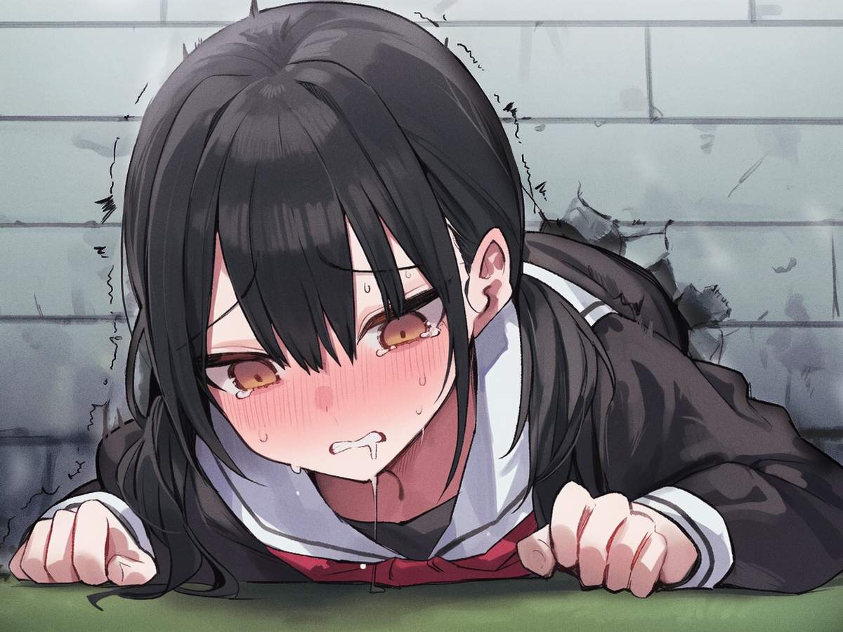 【壁尻BSS】壁にハマった初恋のあの子がヤンキーに犯されるのを、僕は見てる事しかできなかった。 画像3