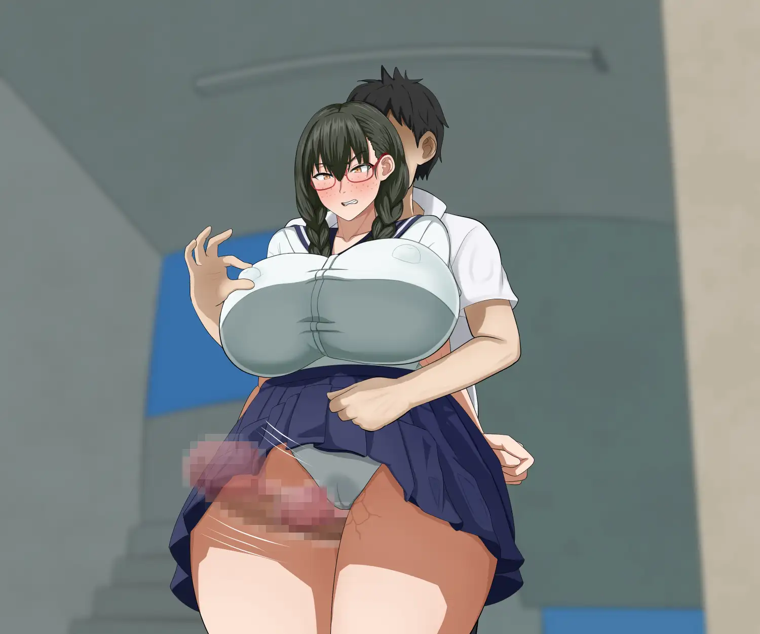 俺でもいけると思ってたクラスで下から六番目くらいの地味な爆乳陰キャオタク女子を同級生のデカチンで寝取られる話 [叡智アルカディア] | DLsite 同人 - R18