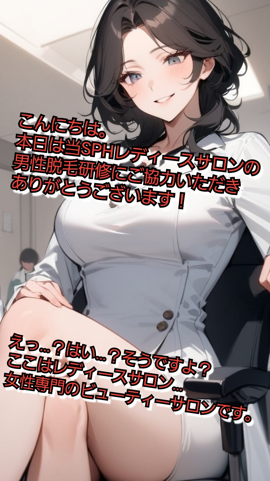 いじめっ娘倶楽部のSPHギャラリー VIO脱毛のモニターにさせられちゃった短小包茎君恥ずかしいお子様チンポを大勢のエステティシャンに笑われて…_1