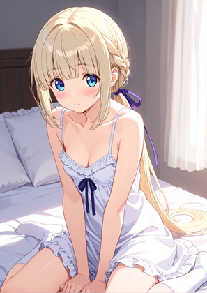 金髪碧眼の女の子(部屋着、お着換え、水着)
