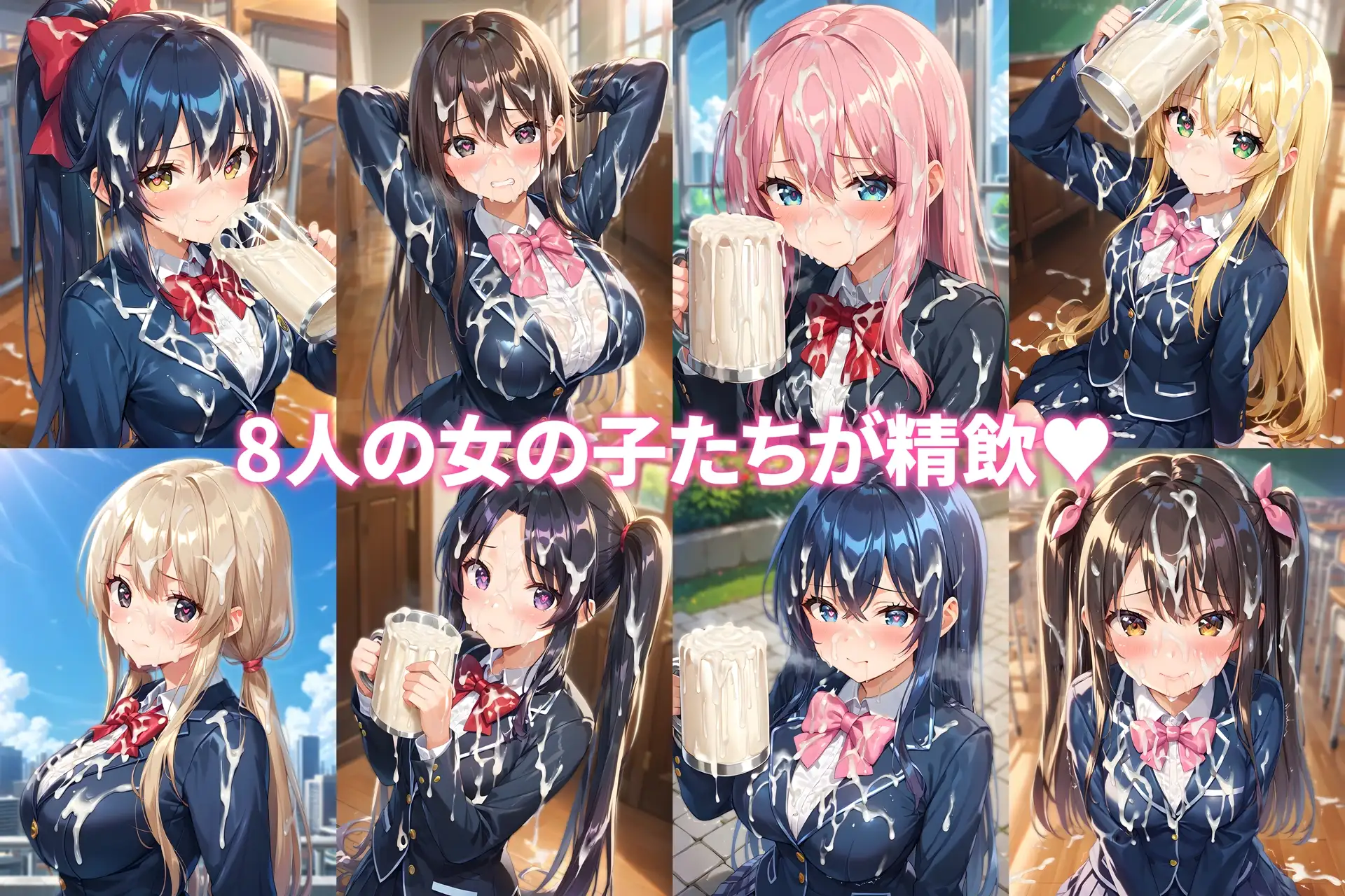 ザーメンジョッキのことが段々好きになっちゃう女の子たち サンプル画像 7