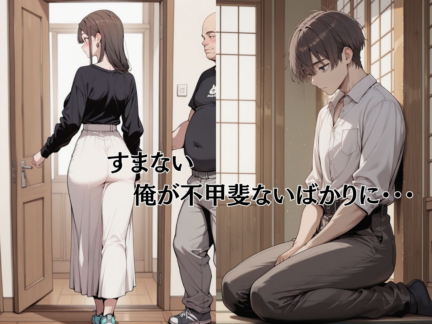 【近所妻】同人CG・AI『少子化町内会 子づくり会合』2