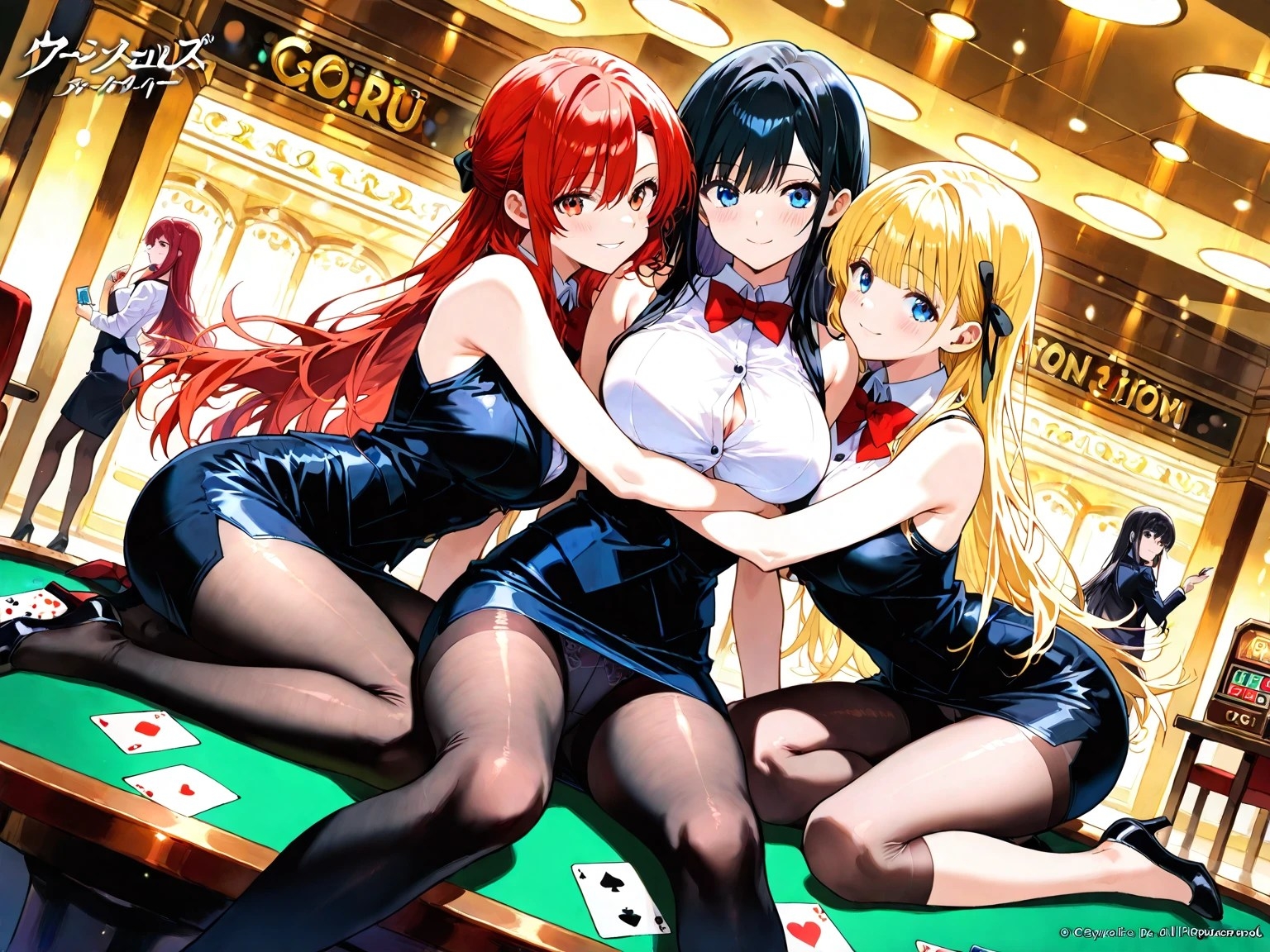 黒タイツ美少女イラスト集5カジノ編_3