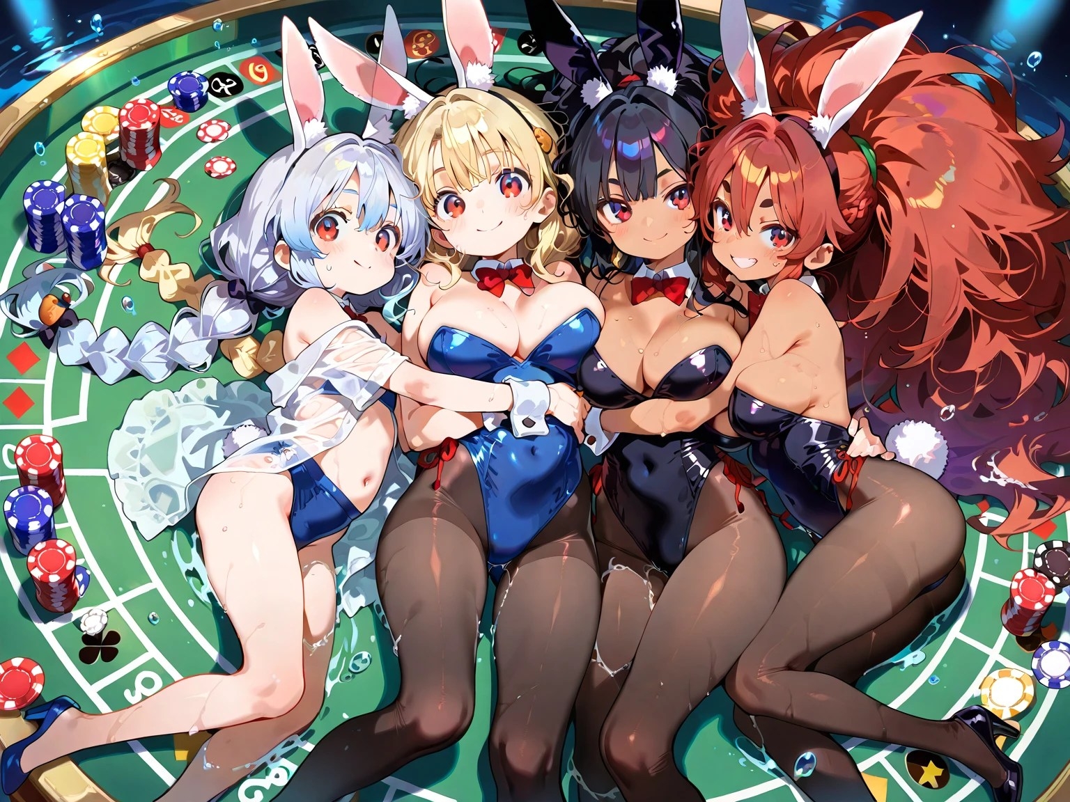 黒タイツ美少女イラスト集5カジノ編_6