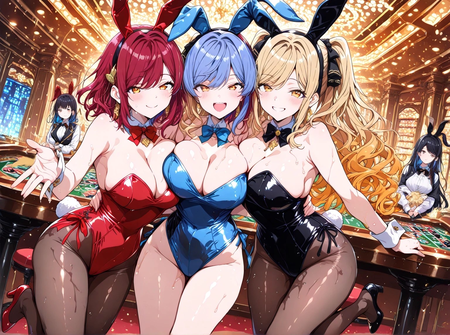 黒タイツ美少女イラスト集5カジノ編_9