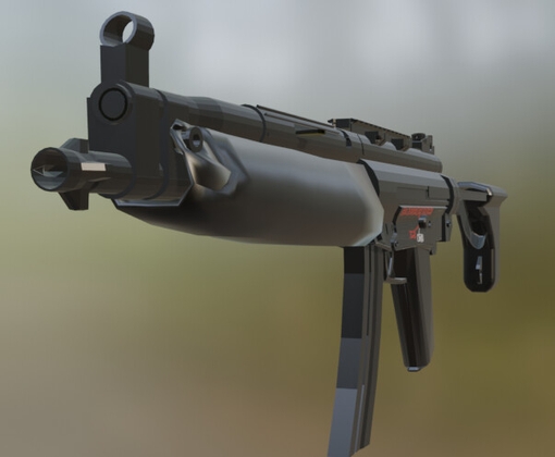 MP5 3Dモデル(FBX形式)