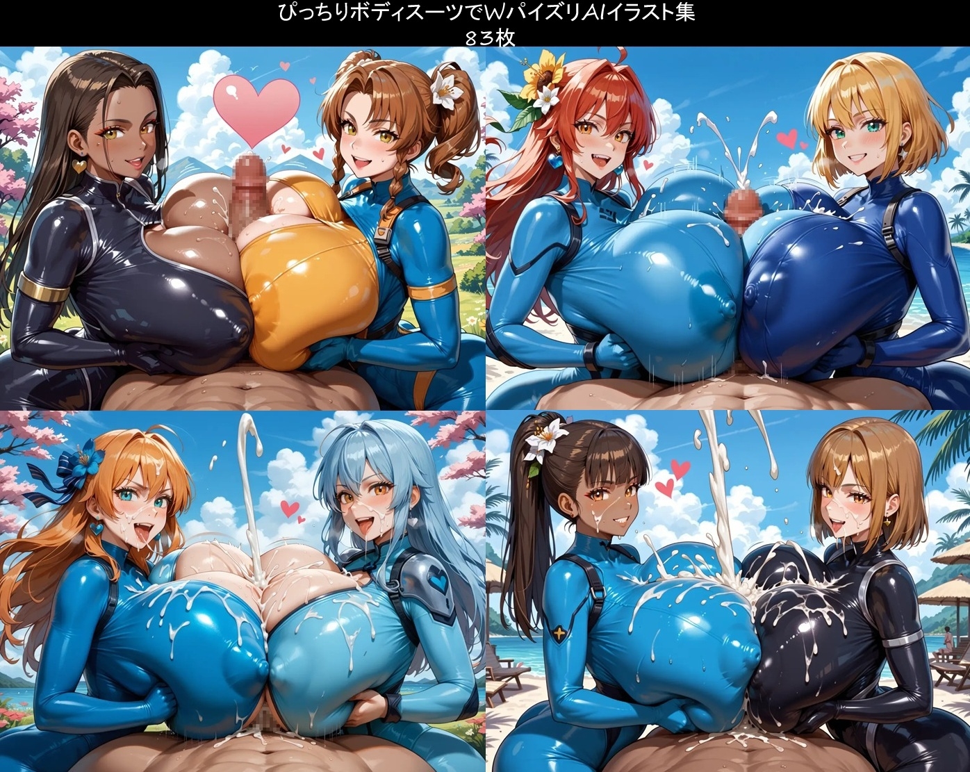 4種のWパイズリAIイラスト集 336枚_4