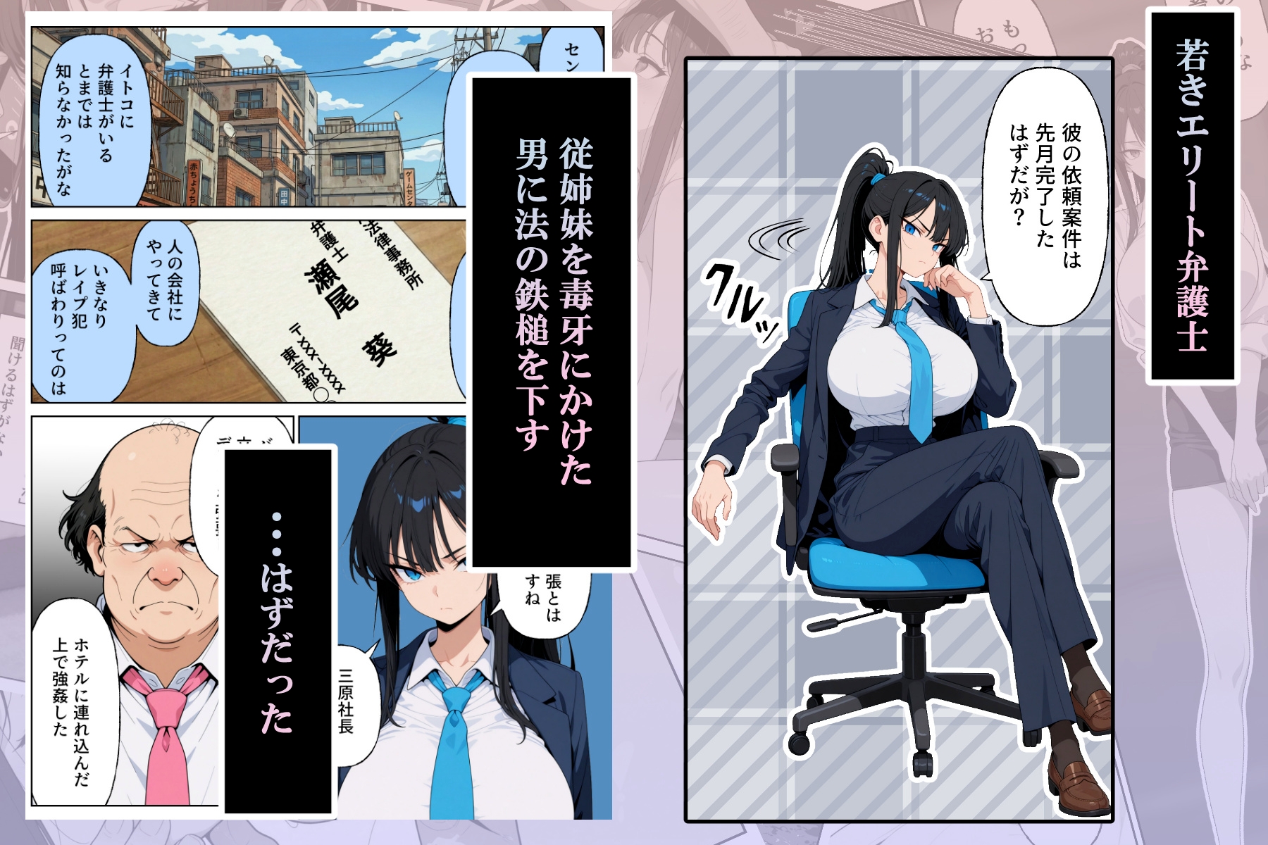 性犯罪者と戦う女弁護士 自分がハメられてメス堕ち人生終了_2