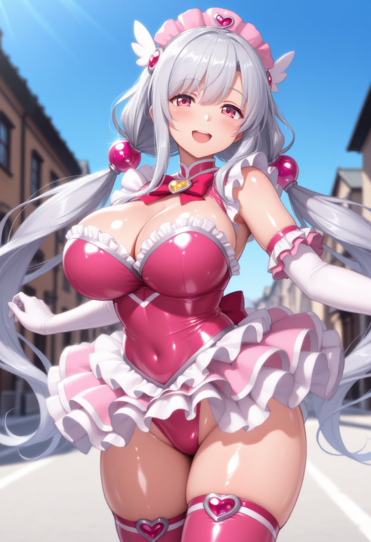 【悪堕ち×淫紋】銀髪褐色の爆乳魔法少女。淫らな肉厚ボディで夜の街を彷徨い、見知らぬ男に搾り尽くされる_2