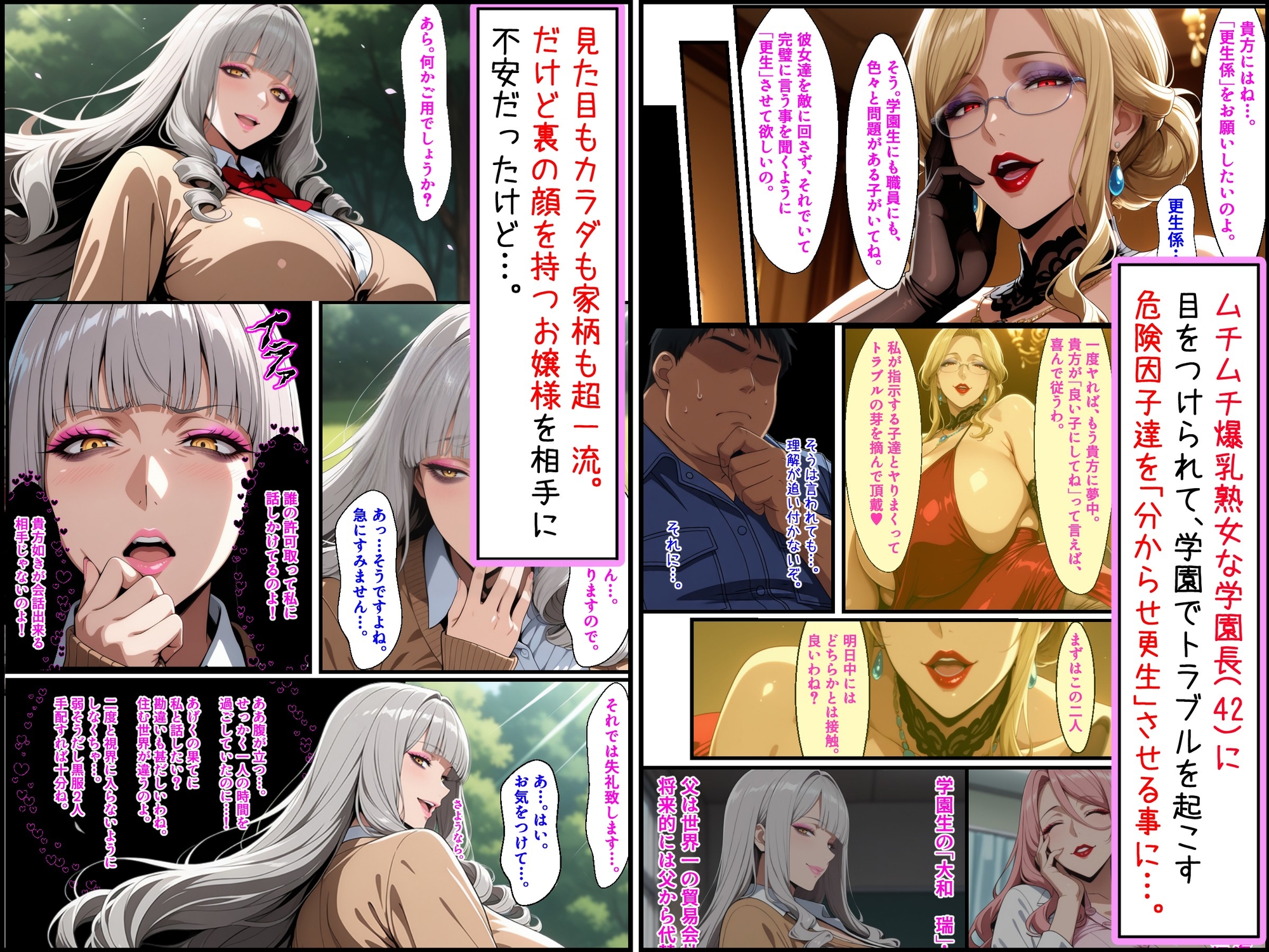 爆乳お嬢様もドスケベ熟女も特異体質で更生させる！学園長も先生もメイドも学園生も完堕ちさせてラブラブする話 画像3