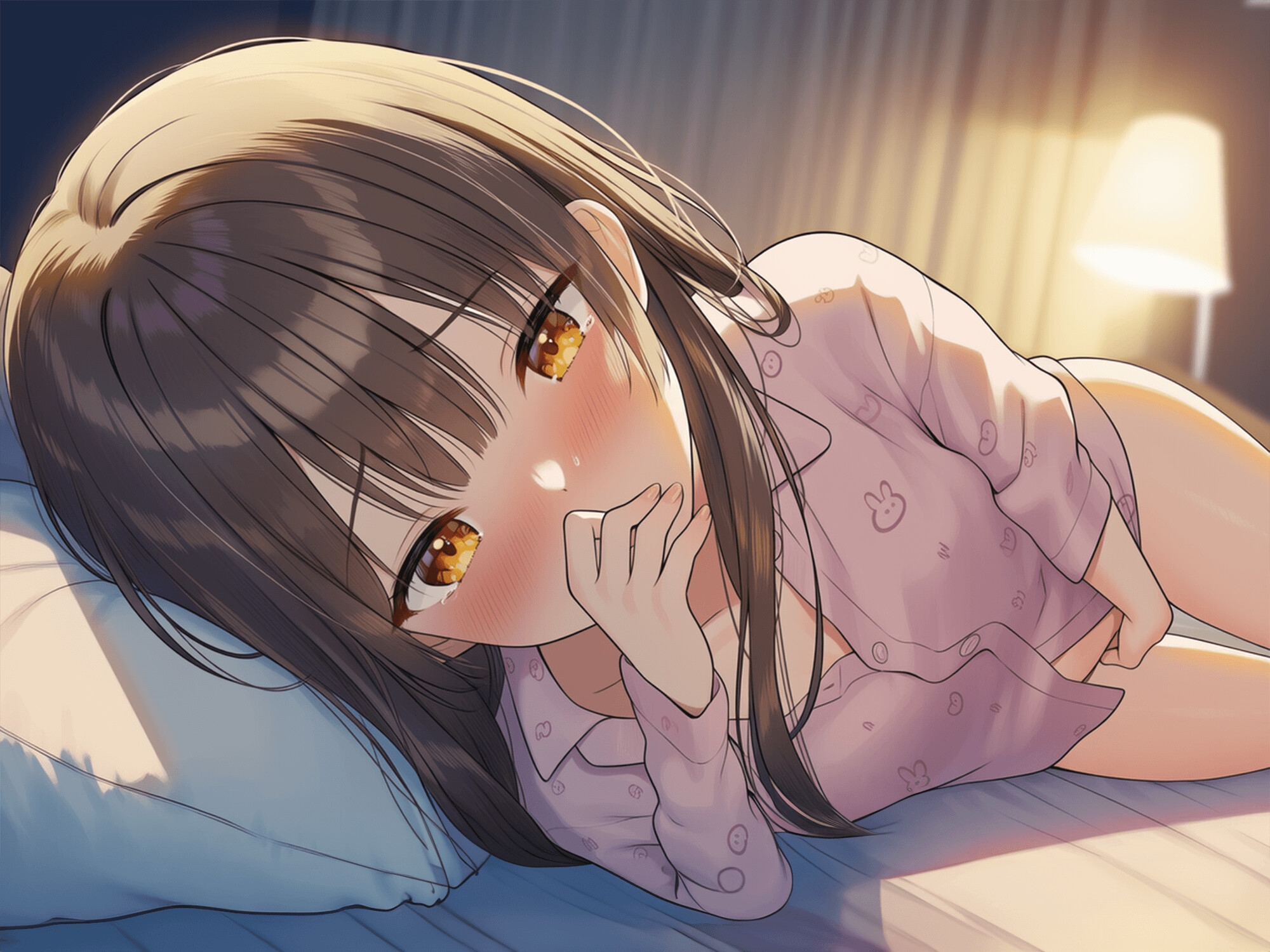 【KU100】NTR×女子〇生『純潔教育:外伝～彼氏とのお泊り～彼の隣で先生を想ってシちゃうんです…』 画像1