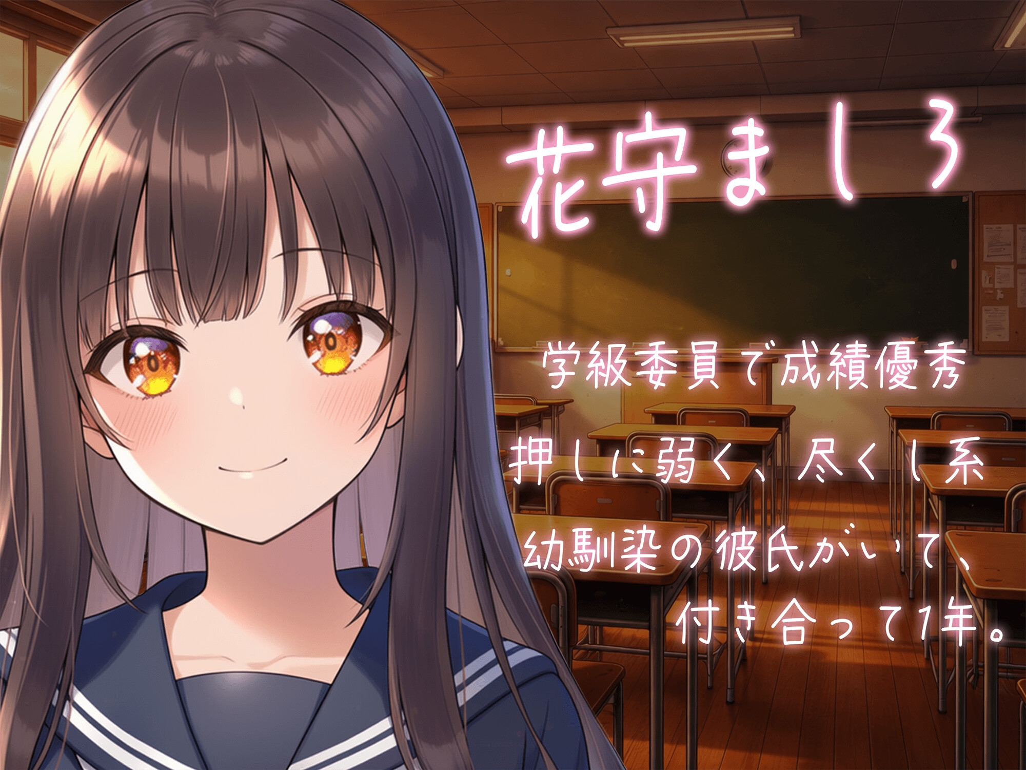 【KU100】NTR×女子〇生『純潔教育:外伝～彼氏とのお泊り～彼の隣で先生を想ってシちゃうんです…』 画像2