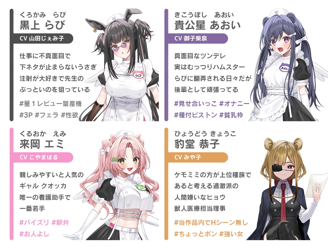 【本編動画2時間40分超】発情ケモミミclinic【ぬるぬるLive2Dアニメーション×豪華声優陣】_5