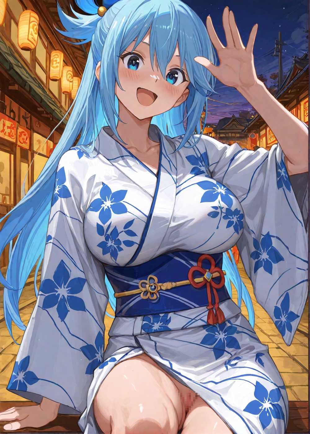 【この素晴らしい世界に祝福を！】寝落ちアクアにイタズラから…酒乱中出しSEX_2